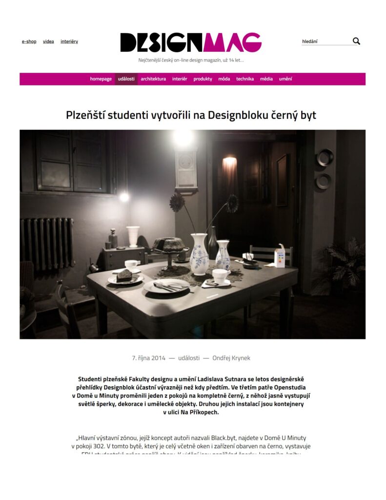Alice Slavicek | Designblok 2014 - Black.Byt